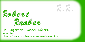 robert raaber business card