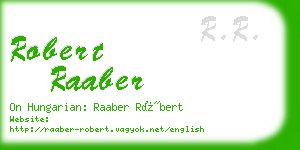 robert raaber business card